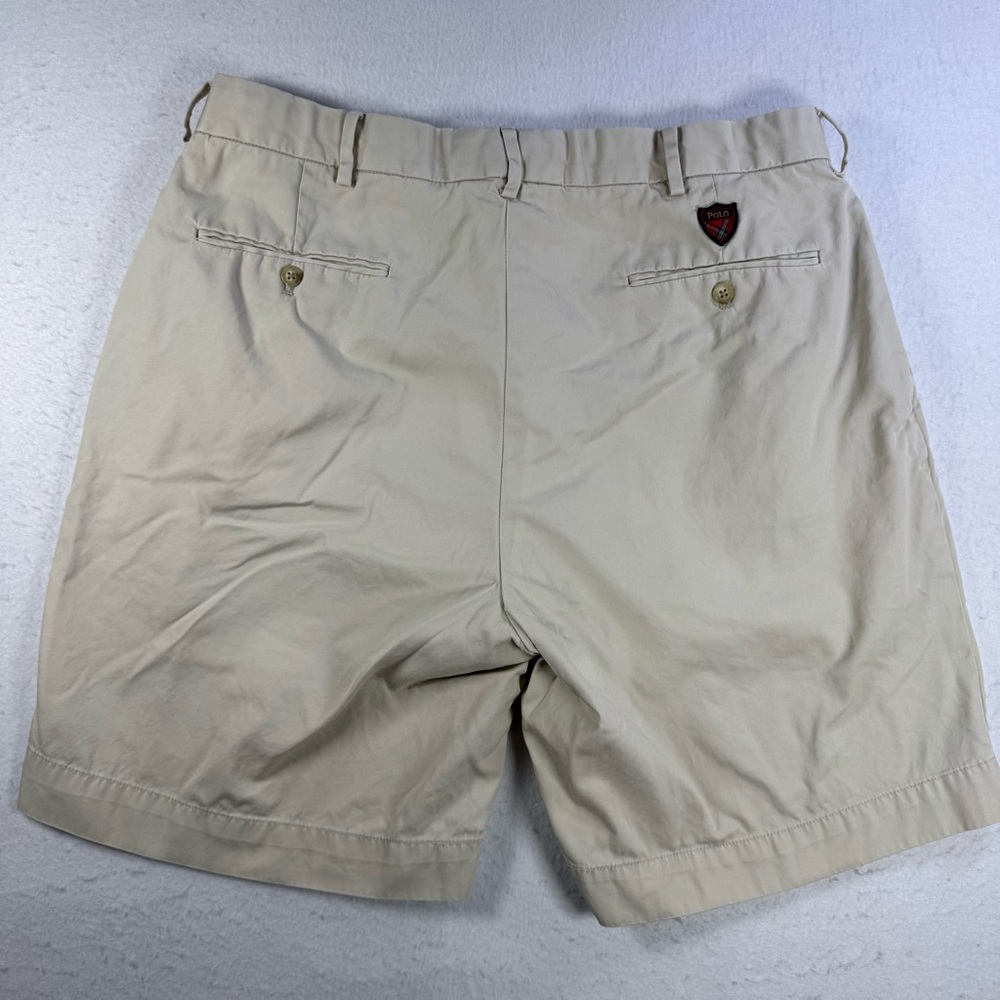 Polo Golf Ralph Lauren Men’s 35 Tan Chino Shorts Crest Emblem